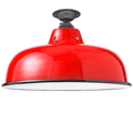 FIXED NECK VENT RED ENAMEL SHADE - DYKE & DEAN