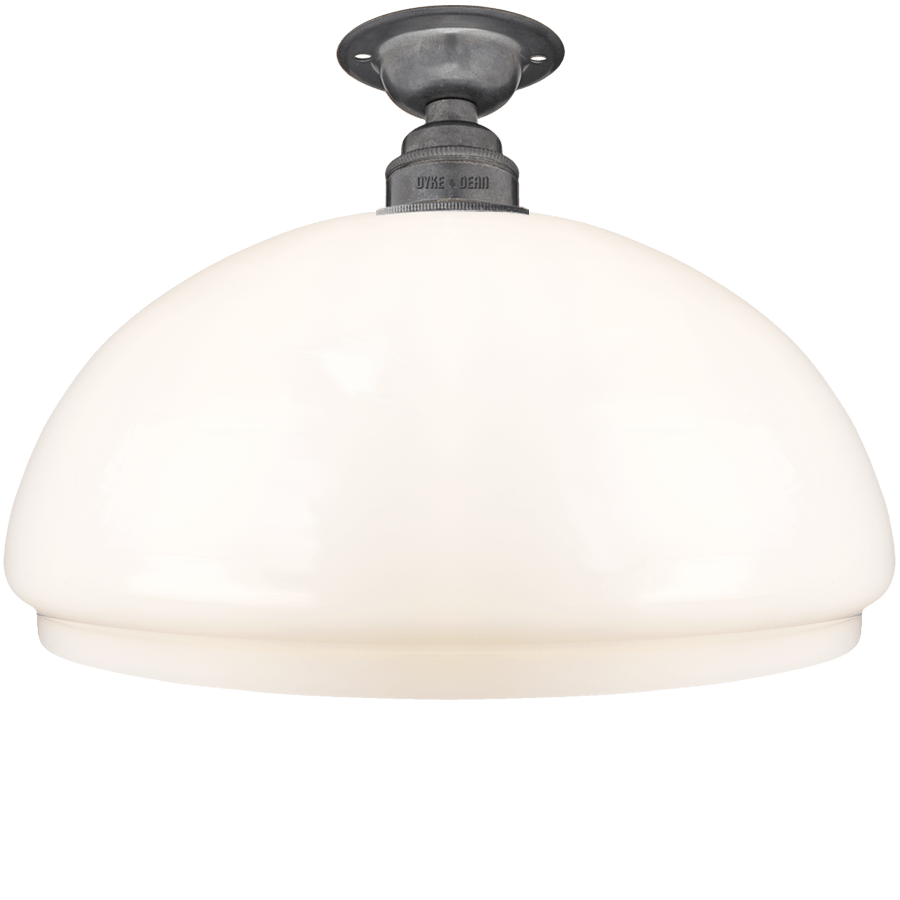 FIXED OPAL DOME GLASS SHADE MEDIUM - DYKE & DEAN