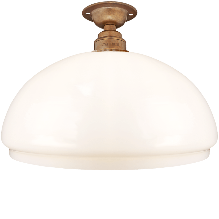 FIXED OPAL DOME GLASS SHADE MEDIUM - DYKE & DEAN