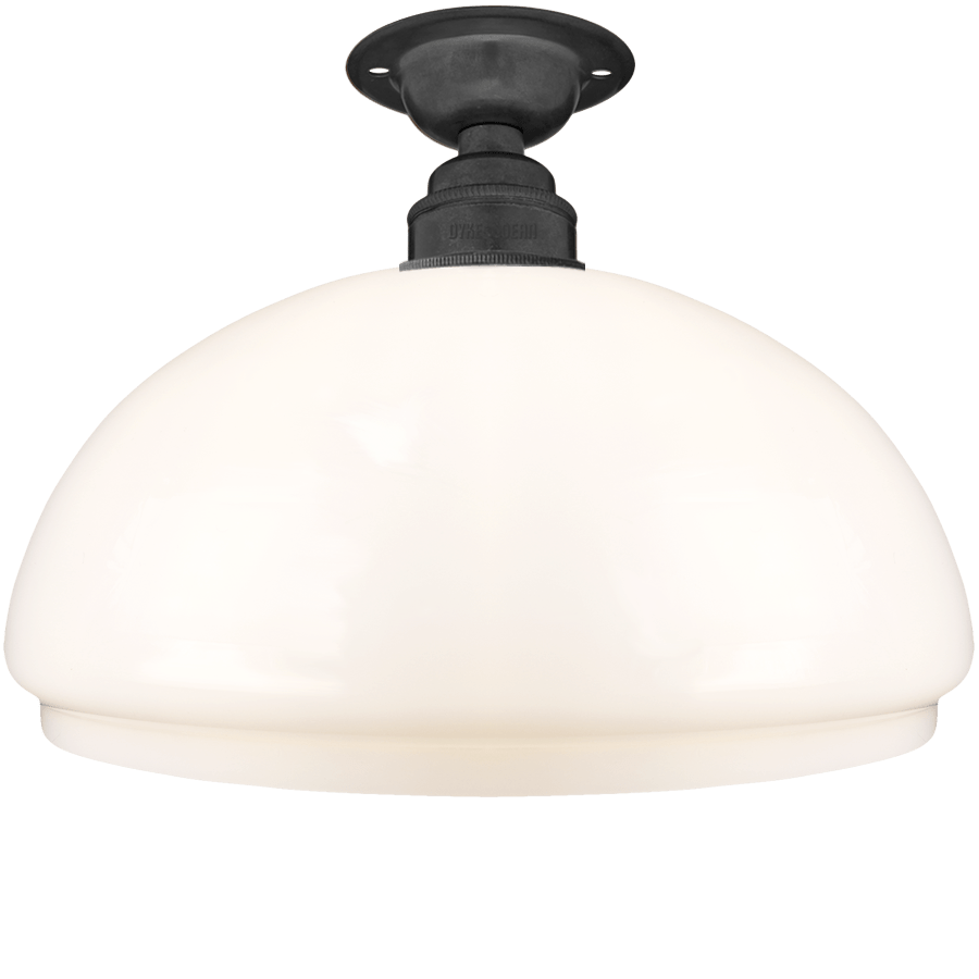 FIXED OPAL DOME GLASS SHADE SMALL - DYKE & DEAN