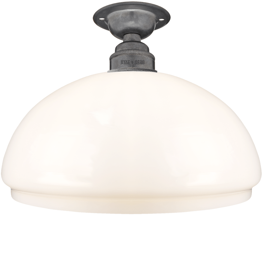 FIXED OPAL DOME GLASS SHADE SMALL - DYKE & DEAN