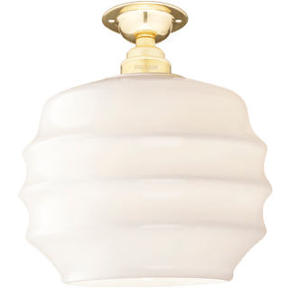 FIXED OPAL RIPPLE GLASS SHADE MEDIUM - DYKE & DEAN