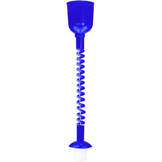 FLAT BLUE ENAMEL RETRACTABLE CORD LIGHT - DYKE & DEAN