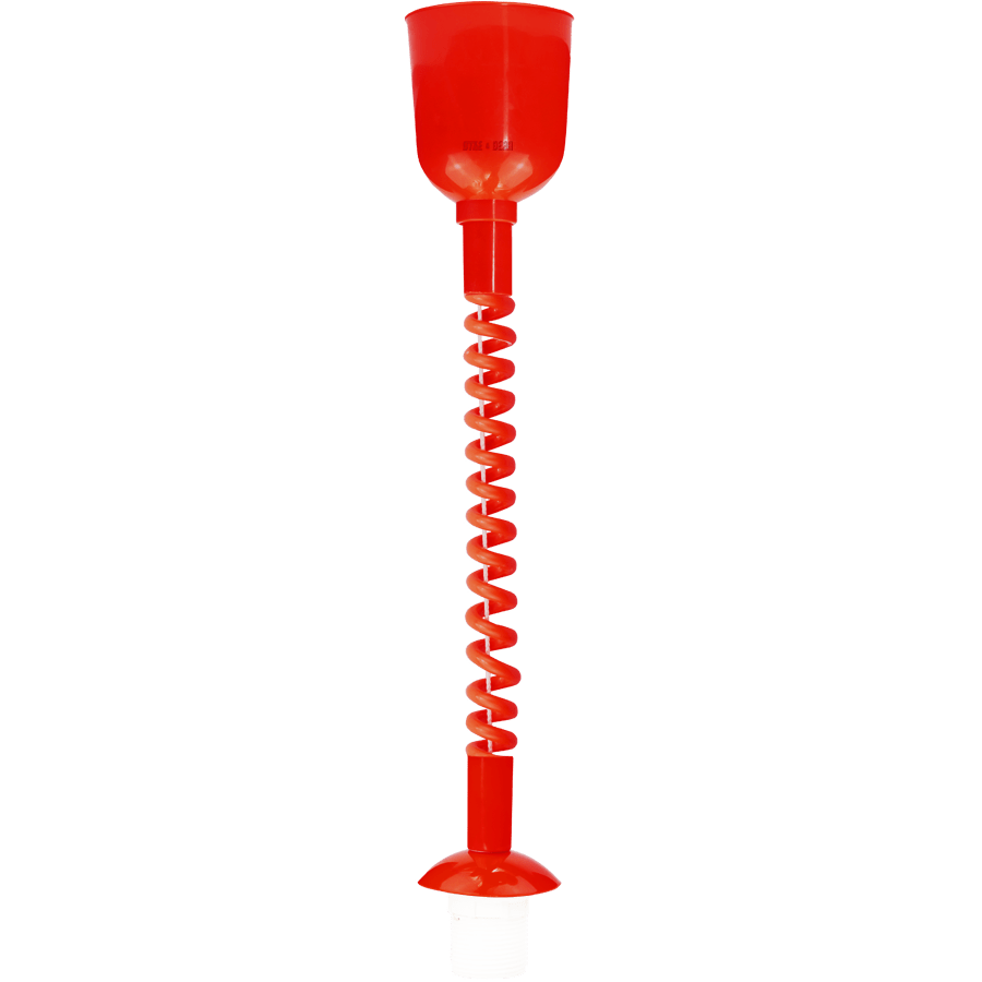 FLAT RED ENAMEL RETRACTABLE CORD LIGHT - DYKE & DEAN