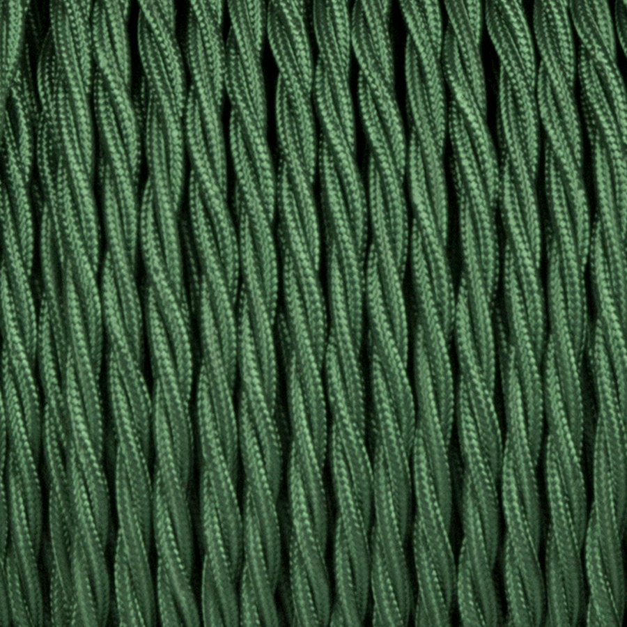 FOREST GREEN TWISTED FABRIC CABLE - DYKE & DEAN