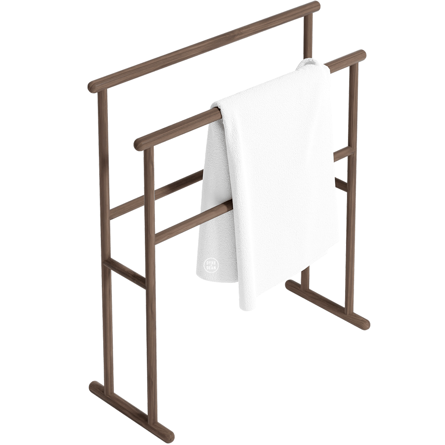 FREESTANDING TOWEL RAIL YOKU WALNUT - DYKE & DEAN