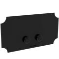 GEORGIAN CORNERS TOILET FLUSH PLATE BLACK - DYKE & DEAN