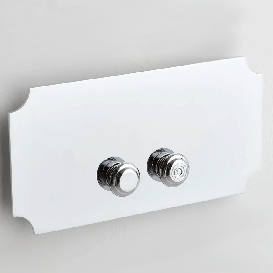 GEORGIAN CORNERS TOILET FLUSH PLATE BRONZE - DYKE & DEAN