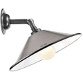 GREY SMALL CONE SHADE WALL LAMP - DYKE & DEAN