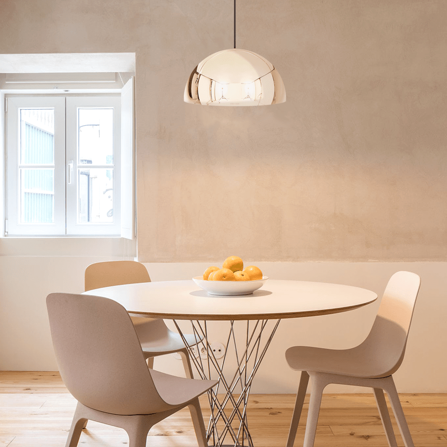 HEMISPHERE DOME PENDANT LIGHT BRASS 300MM - DYKE & DEAN