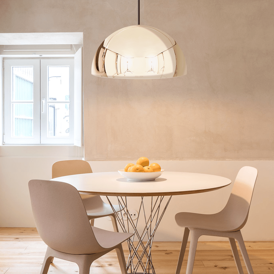 HEMISPHERE DOME PENDANT LIGHT BRASS 400MM - DYKE & DEAN