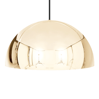 HEMISPHERE DOME PENDANT LIGHT BRASS 500MM - DYKE & DEAN