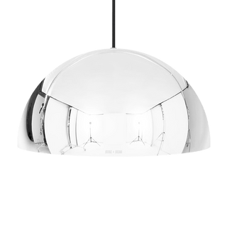 HEMISPHERE DOME PENDANT LIGHT CHROME 400MM - DYKE & DEAN