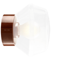 IFO ELECTRIC CERAMIC REAR WIRED WALL LIGHT BROWN - DYKE & DEAN