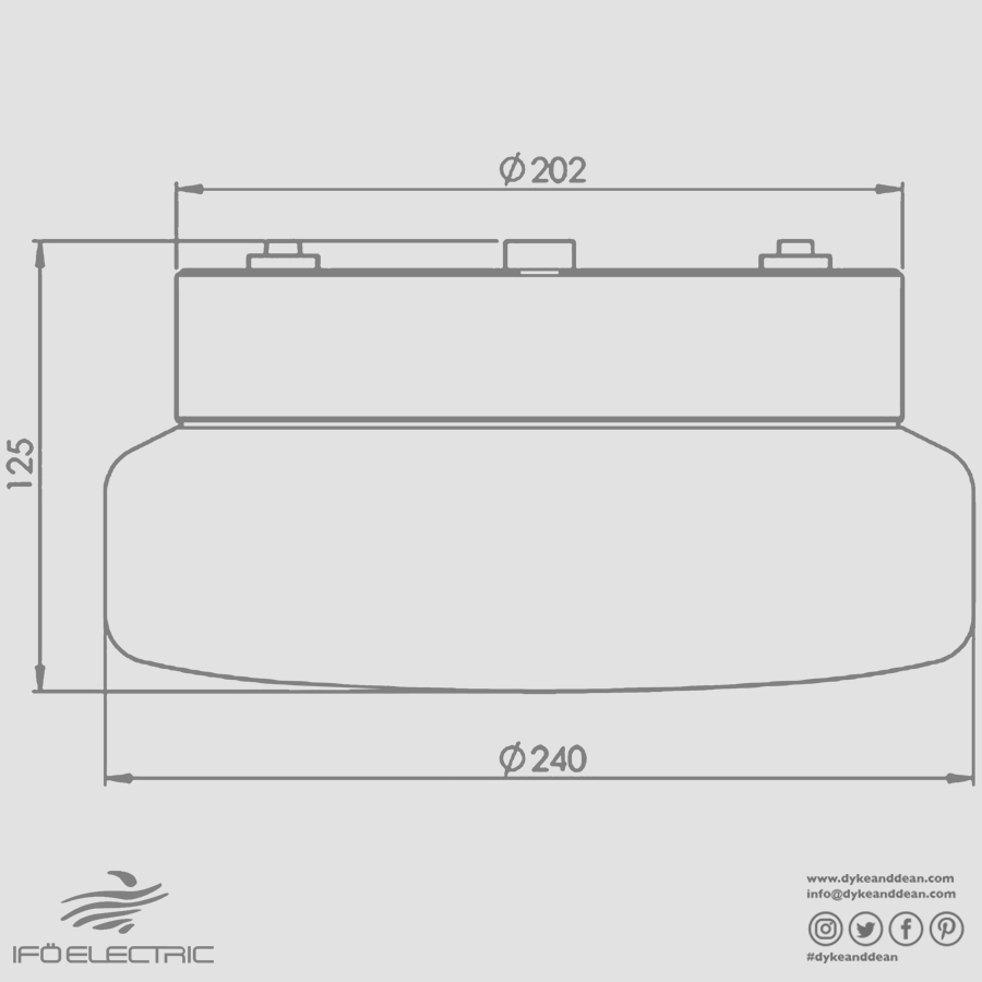 IFO ELECTRIC CLASSIC PORCELAIN LIGHT BLACK - DYKE & DEAN