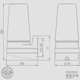 IFO ELECTRIC SINGLE PORCELAIN WALL LIGHT WHITE - DYKE & DEAN