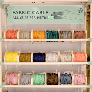 KHAKI GREEN ROUND FABRIC CABLE - DYKE & DEAN