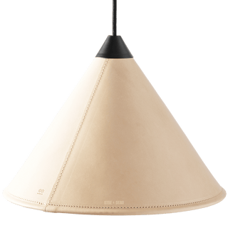 LEATHER CONE LAMP NATURAL CRUDE - DYKE & DEAN