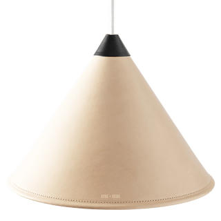 LEATHER CONE LAMP NATURAL CRUDE - DYKE & DEAN