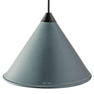 LEATHER CONE LAMP OCEAN BLUE - DYKE & DEAN