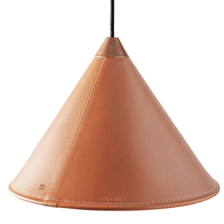 LEATHER CONE LAMP POLO - DYKE & DEAN