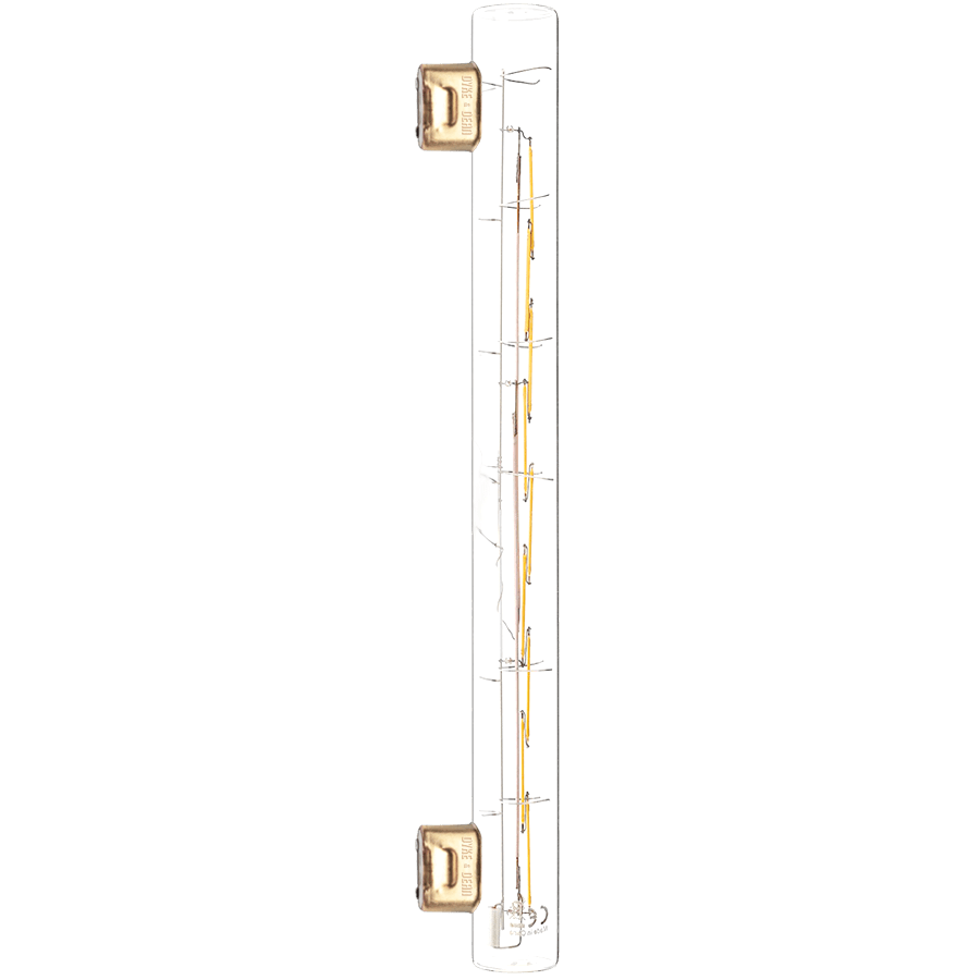 LED FILAMENT TUBE GLASS DOUBLE PEG BULB 8W 300mm - DYKE & DEAN