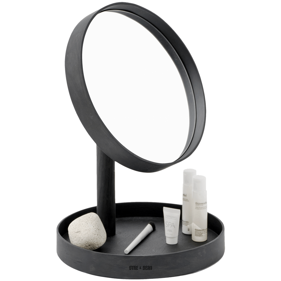 LOOK MAGNIFY MIRROR DARK OAK - DYKE & DEAN