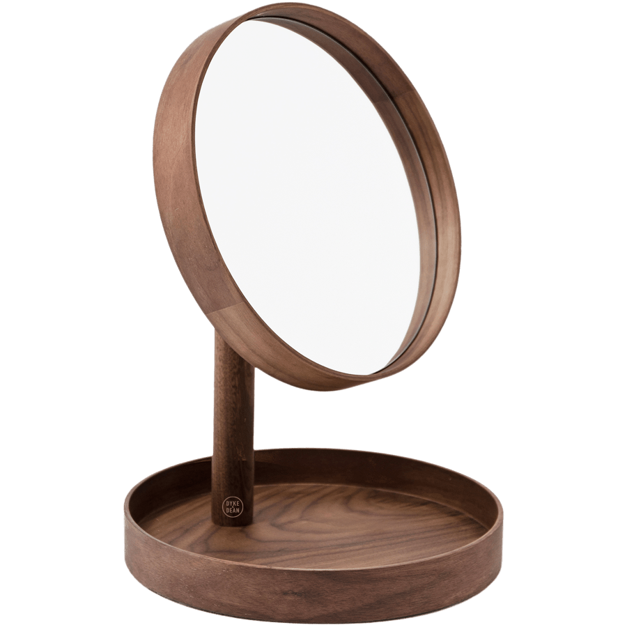 LOOK MAGNIFY MIRROR WALNUT - DYKE & DEAN