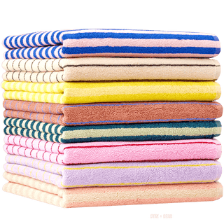 NARAM BATH TOWEL DAZZLING BLUE & ROSE BATH TOWEL - DYKE & DEAN