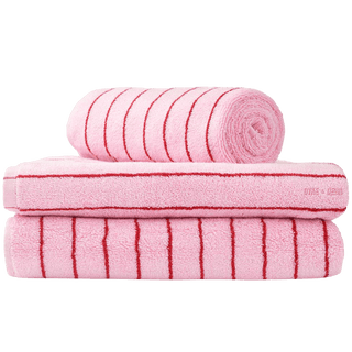 NARAM BATH TOWELS BABY PINK & SKI PATROL - DYKE & DEAN