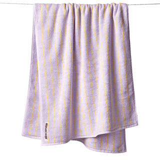 NARAM BATH TOWELS LILAC & NEON YELLOW - DYKE & DEAN