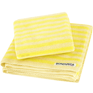 NARAM BATH TOWELS PRISTINE & NEON YELLOW - DYKE & DEAN