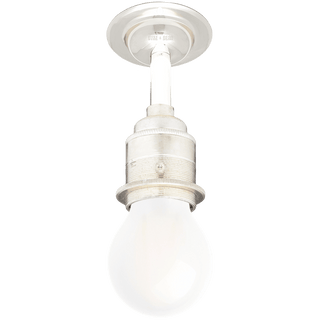 NICKEL FIXED EXTENDED E27 WALL BULB HOLDER - DYKE & DEAN