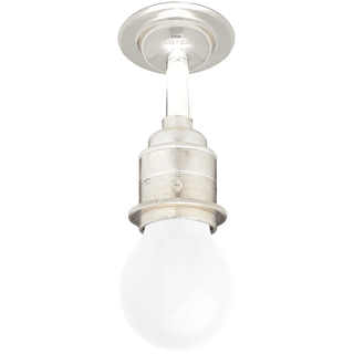 NICKEL FIXED EXTENDED E27 WALL BULB HOLDER - DYKE & DEAN
