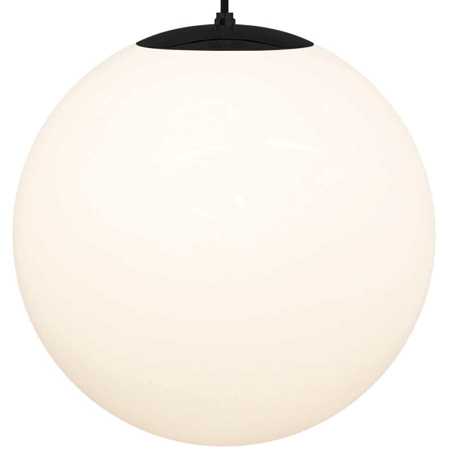 OPAL GLOBE PENDANT BLACK 600mm - DYKE & DEAN