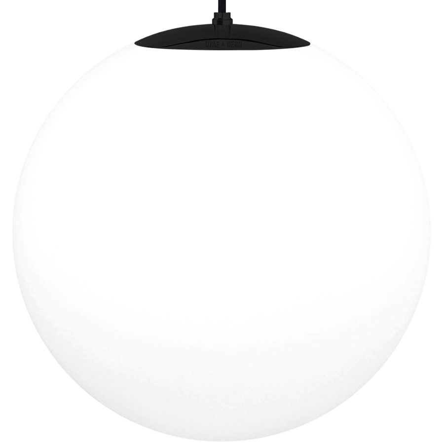 OPAL GLOBE PENDANT BLACK 600mm - DYKE & DEAN