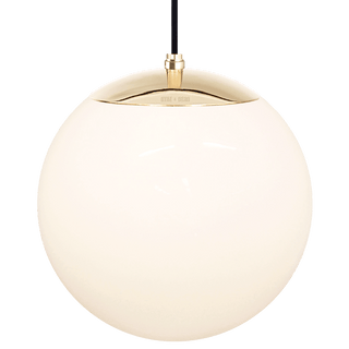 OPAL GLOBE PENDANT BRASS 300mm - DYKE & DEAN