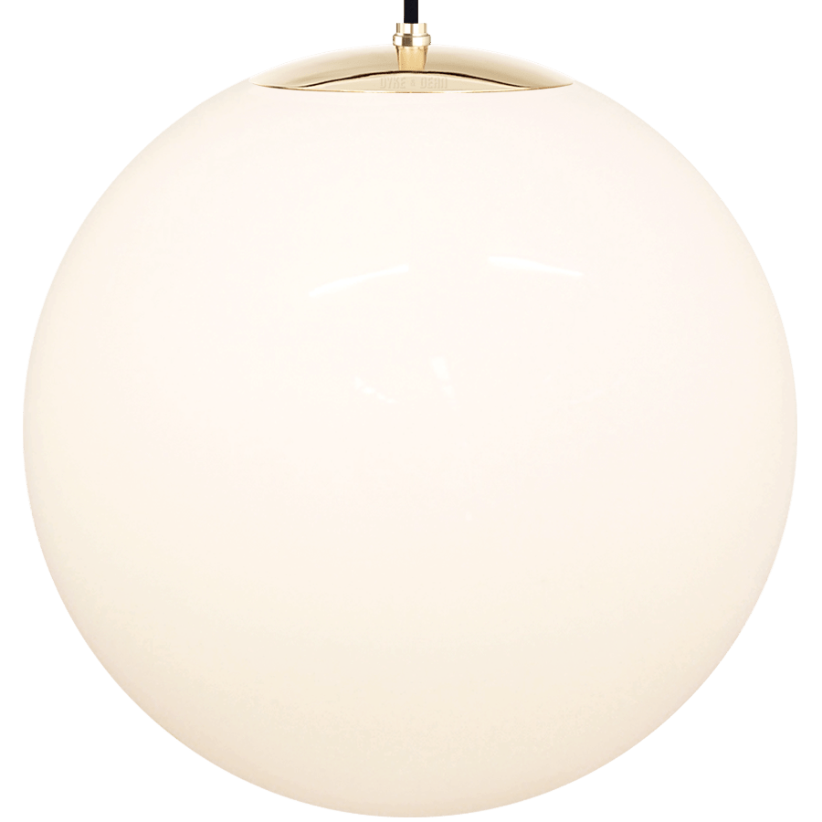 OPAL GLOBE PENDANT BRASS 600mm - DYKE & DEAN