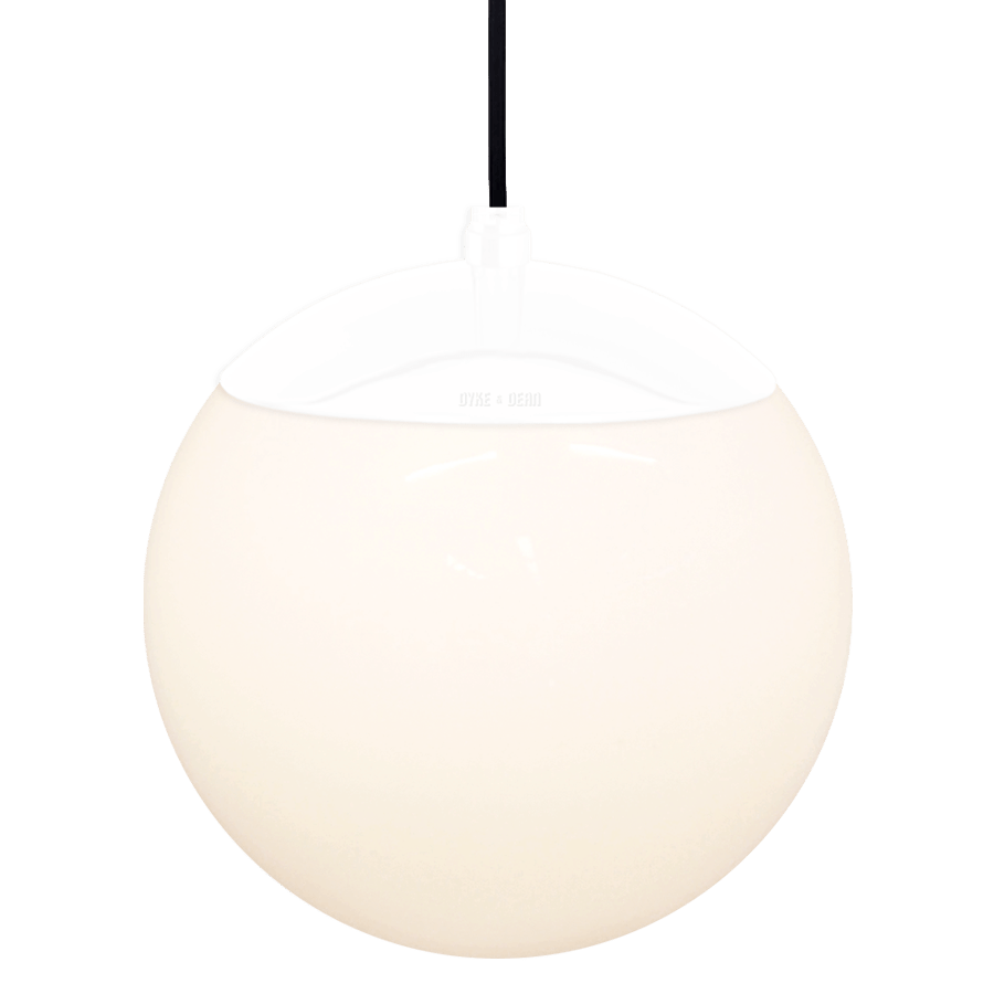 OPAL GLOBE PENDANT WHITE 200mm - DYKE & DEAN