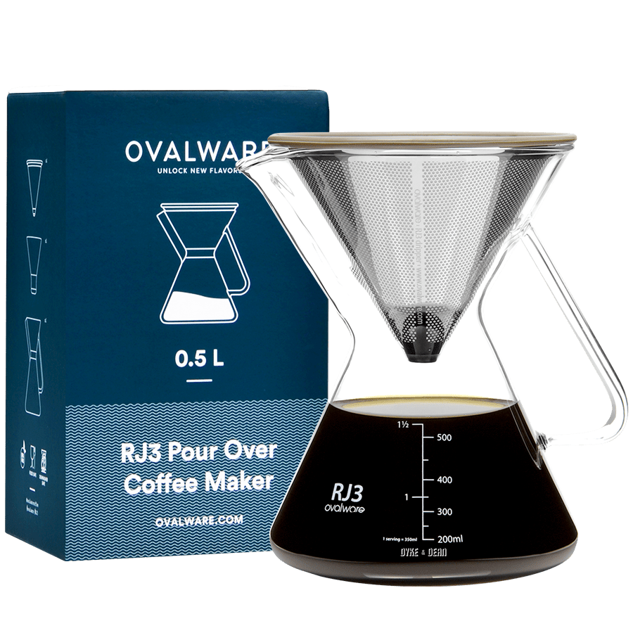 OVALWARE RJ3 POUR OVER COFFEE MAKER SET - DYKE & DEAN