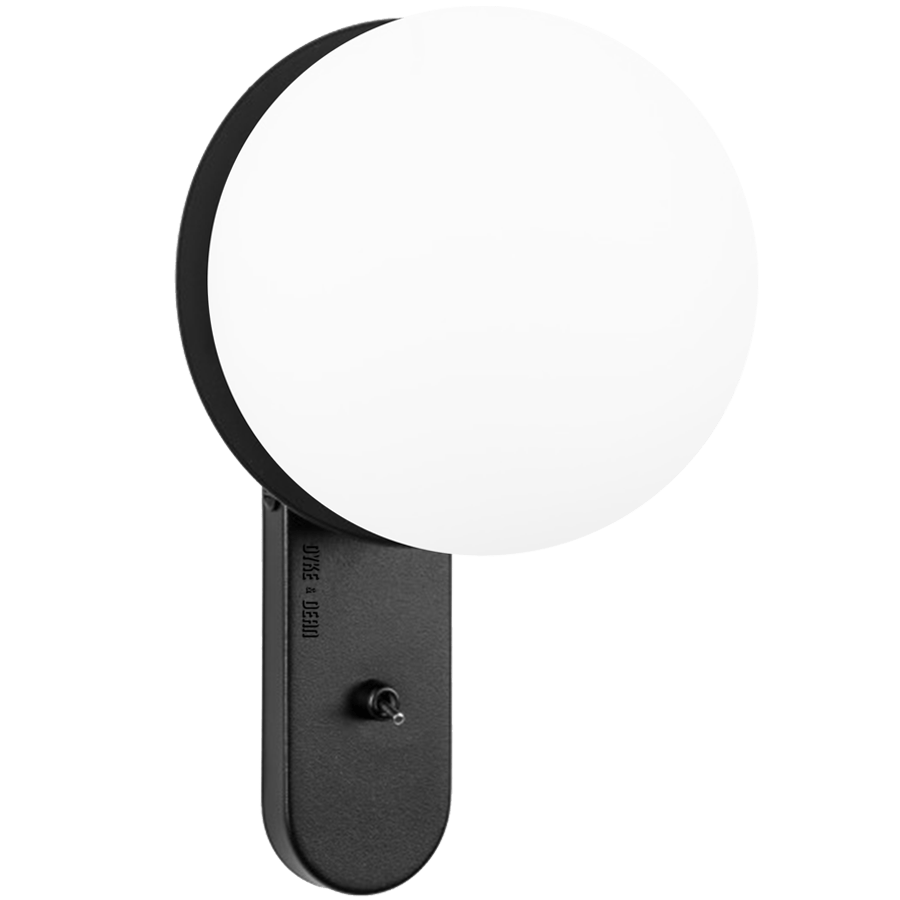 PADEL LIGHT SWITCHED GLOBE WALL LIGHT - DYKE & DEAN