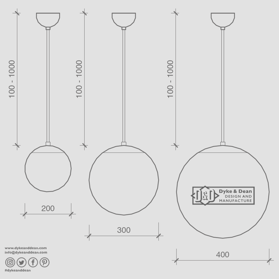 PAPER MOON PENDANT OPAL POLY 400MM - DYKE & DEAN