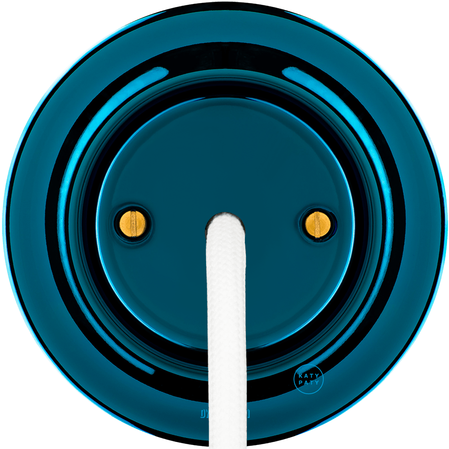 PORCELAIN WALL CABLE GLAND SOCKET DARK BLUE - DYKE & DEAN