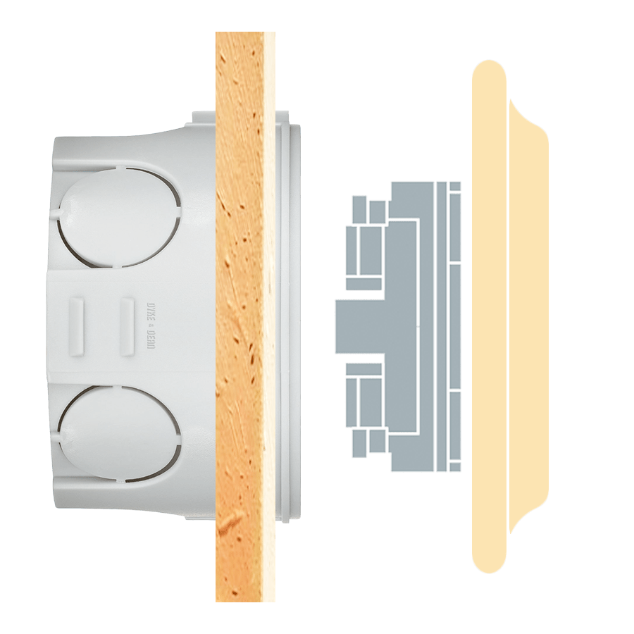 PORCELAIN WALL CABLE GLAND SOCKET VANILLA - DYKE & DEAN