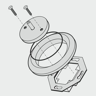 PORCELAIN WALL CABLE GLAND SOCKET YELLOW - DYKE & DEAN