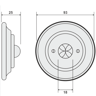 PORCELAIN WALL CABLE MOTION SENSOR MATT BLACK - DYKE & DEAN