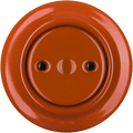 PORCELAIN WALL END PLUG SOCKET BRICK RED - DYKE & DEAN