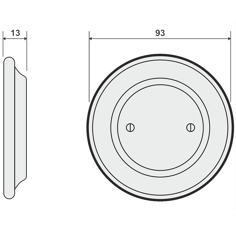 PORCELAIN WALL END PLUG SOCKET CONCHA - DYKE & DEAN