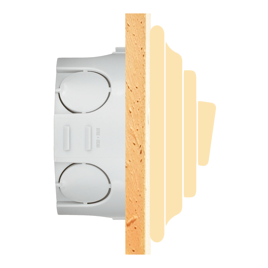 PORCELAIN WALL LIGHT SWITCH CHLOREDO ROTARY - DYKE & DEAN