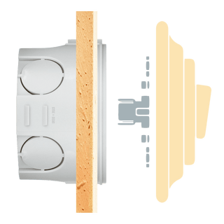 PORCELAIN WALL LIGHT SWITCH CHLOREDO ROTARY - DYKE & DEAN